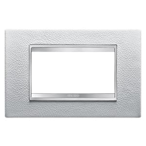 GEWISS - GEWGW16204PB PLACCA LUX 4P PELLE BIANCO