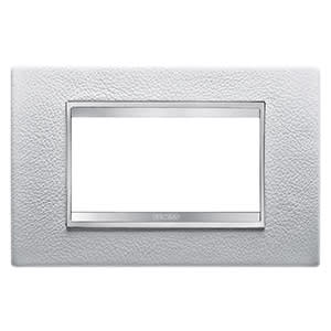 GEWISS - GEWGW16204PB PLACCA LUX 4P PELLE BIANCO