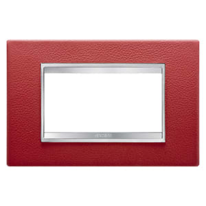 GEWISS - GEWGW16204PR PLACCA LUX 4P PELLE RUBINO