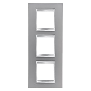 GEWISS - GEWGW16227VT PLACCA LUX INT.2+2+2P V.TITANIO