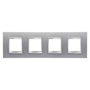 GEWISS - GEWGW16228VT PLACCA LUX INT.2+2+2+2P O.TITANIO