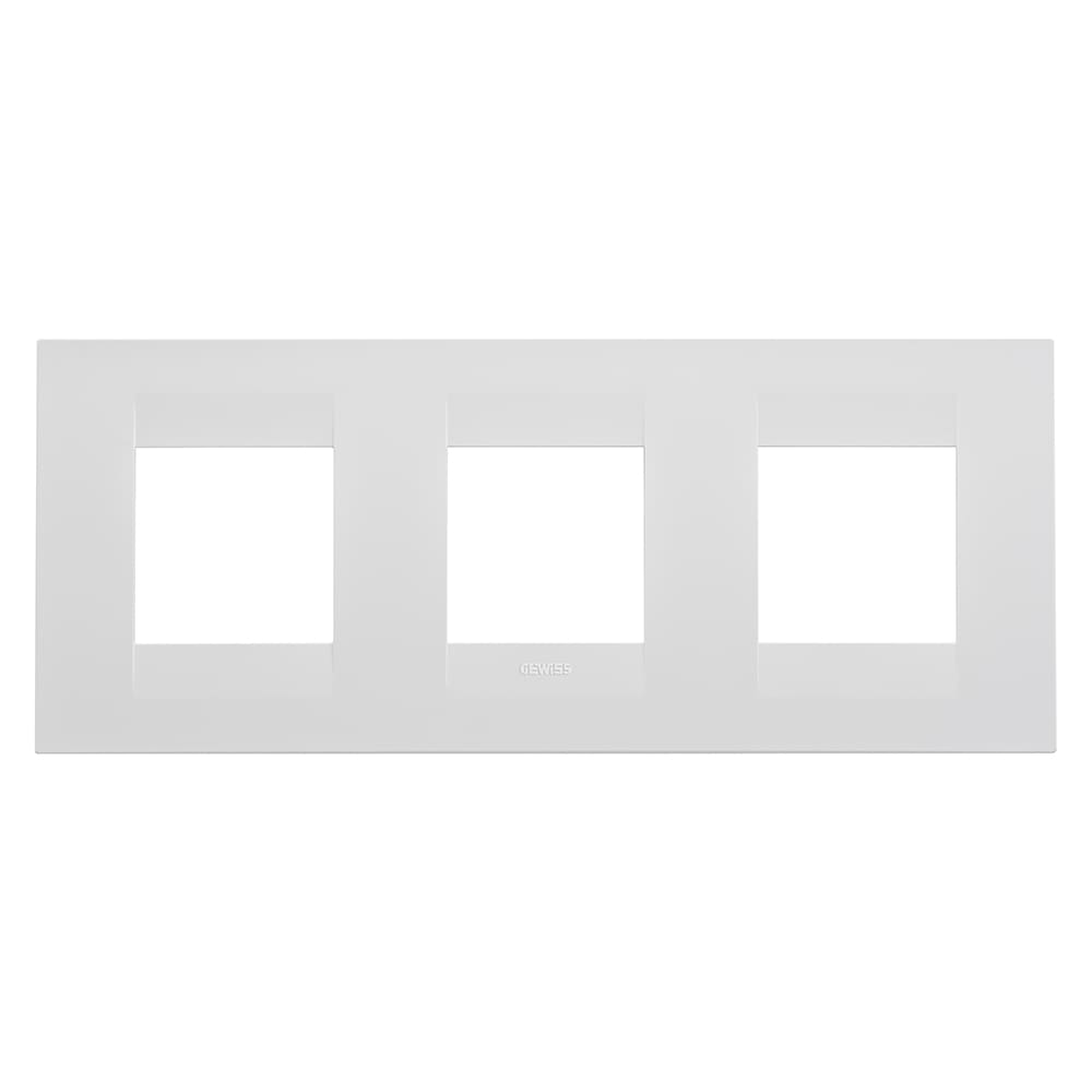 GEWISS - GEWGW16426TB PLACCA GEO INTERNATIONAL - IN TECNOPOLIMERO - 2+2+2 POSTI ORIZZONTALE - BIANCO - CHORUSMART