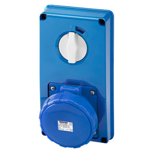 GEWISS - GEWGW67361N PRESA FISSA INTERBLOCCATA VERTICALE - SENZA FONDO - SENZA BASE PORTAFUSIBILI - 3P+N+T 63A 200-250V - 50/60HZ 9H - IP67