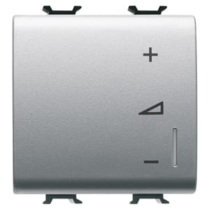 GEWISS - GEWGW14573A REGOLATORE ELETTRONICO UNIVERSALE - A PULSANTE - 230V ac 50/60Hz - 2 MODULI - TITANIO - CHORUSMART