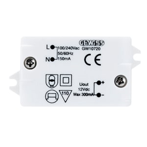 GEWISS GEWGW10720 ALIMENTATORE 12VDC 300MA