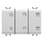 GEWISS - GEWGW10785A PULSANTIERA CON SIMBOLI INTERCAMBIABILI - CON ATTUATORE TAPPARELLE - KNX - 6+1 CANALI - 3 MODULI - BIANCO - CHORUSMART