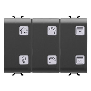 GEWISS - GEWGW12785A PULS.6CH TASTI E SIMB.NERA+COM.MOT.KNX