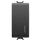 GEWISS - GEWGW12002 INTERRUTTORE UNIPOLARE 250V ac - 16AX ILLUMINABILE - CON DIFFUSORE - 1 MODULO - NERO SATINATO - CHORUSMART