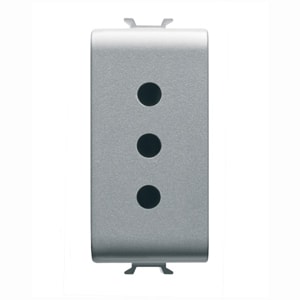 GEWISS - GEWGW14201 PRESA STANDARD ITALIANO 250V ac - 2P+T 10A - P11 - 1 MODULO - TITANIO - CHORUSMART