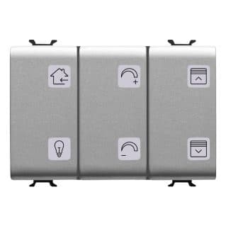 GEWISS - GEWGW14785A PULS.6CH TASTI E SIMB.TIT.+COM.MOT.KNX