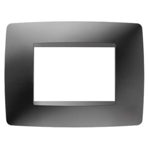 GEWISS - GEWGW16103TN PLACCA ONE - IN TECNOPOLIMERO - 3 POSTI - NERO TONER - CHORUSMART