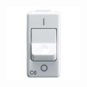 GEWISS - GEWGW20434 INTERRUTTORE AUTOMATICO MAGNETOTERMICO 230V ac - 1P+N 6A 3kA CURVA C - 1 MODULO- SYSTEM WHITE