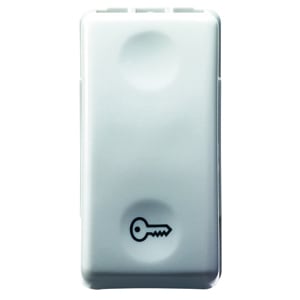 GEWISS - GEWGW20511 PULSANTE UNIPOLARE 250V ac - NA 10A - SIMBOLO CHIAVE - 1 MODULO - SYSTEM WHITE