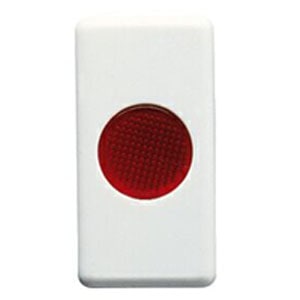 GEWISS - GEWGW20603 SPIA DI SEGNALAZIONE SINGOLA - 12/24/250V - ROSSO - 1 MODULO - SYSTEM WHITE