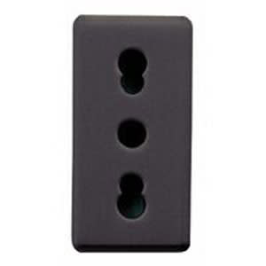 GEWISS - GEWGW21203 PRESA STANDARD ITALIANO 250V ac - 2P+T 16A BIVALENTE - P11-P17 - 1 MODULO - SYSTEM BLACK