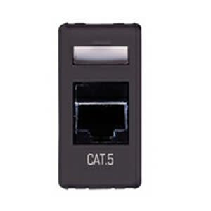 GEWISS - GEWGW21271 PRESA RJ45 - 4 COPPIE - CATEGORIA 5E - UTP - TOOLLESS - 1 MODULO - SYSTEM BLACK