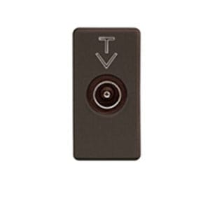 GEWISS - GEWGW21381 PRESA COASSIALE TV SCHERMATURA CLASSE A - CONNETTORE IEC MASCHIO 9,5mm - DIRETTA CON PASSAGGIO DI CORRENTE - 1 MODULO - SYSTEM BLACK