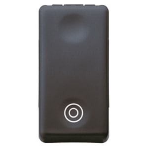 GEWISS - GEWGW21510 PULSANTE UNIPOLARE 250V ac - NA 10A - NEUTRO - 1 MODULO - SYSTEM BLACK