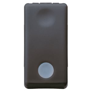 GEWISS - GEWGW21515 PULSANTE UNIPOLARE 250V ac - NA 10A - LUMINOSO 230V ac - CON LENTE NEUTRA SOSTITUIBILE - 1 MODULO - SYSTEM BLACK