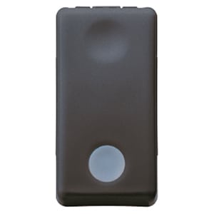 GEWISS - GEWGW21577 DEVIATORE UNIPOLARE 250V ac - 16AX - CON LENTE NEUTRA SOSTITUIBILE - LUMINOSO 230V ac - 1 MODULO - SYSTEM BLACK