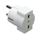 GEWISS - GEWGW28415 ADATTATORE SEMPLICE - 2P+T 16A STANDARD TEDESCO - USCITA 2P+T 16A STANDARD ITALIANO/TEDESCO - BIANCO