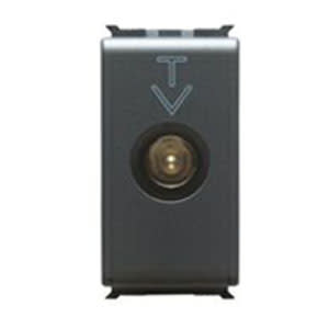 GEWISS - GEWGW30301 PRESA COASSIALE TV SCHERMATURA CLASSE A - CONNETTORE IEC MASCHIO 9,5mm - DIRETTA CON PASSAGGIO DI CORRENTE - 1 MODULO - PLAYBUS