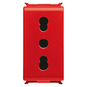 GEWISS - GEWGW30321 PRESA 2P+T 16A BIV.ST.ITALIANO ROSSA
