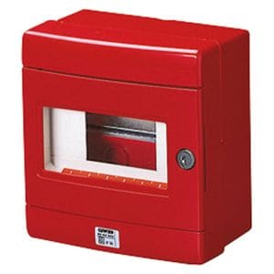 GEWISS - GEWGW42202 CENTRALINO STAGNO PER EMERGENZA CON GUIDA DIN - 8 MODULI EN50022 - ROSSO RAL 3000