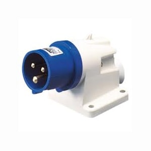 GEWISS - GEWGW60417 SPINA FISSA DA PARETE A 90° - IP44 - 3P+N+T 32A 200-250V 50/60HZ - BLU - 9H - CABLAGGIO A VITE