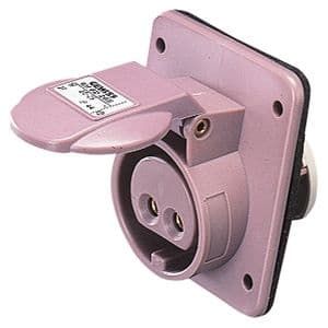 GEWISS - GEWGW62281 PRESA FISSA DA INCASSO A 10° - IP44 - 3P 32A 20-25V e 40-50V 401-500HZ - VERDE - 11H - CABLAGGIO A VITE