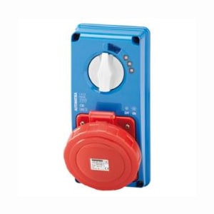 GEWISS - GEWGW66058N PRESA FISSA INTERBLOCCATA VERTICALE - AUTOMATIKA - MT 6KA CURVA C - CON FONDO - 3P+T 16A 380-415V - 50/60HZ 6H - IP67