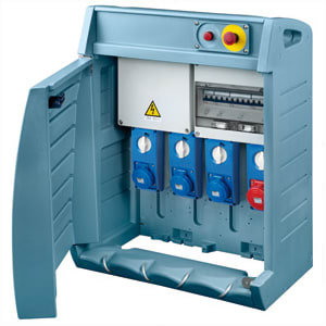 GEWISS - GEWGW68481 Q-BOX 4 - CON SPINA FISSA - CABLATO - 3 2P+T 16A + 1 3P+T 16 A - IP55