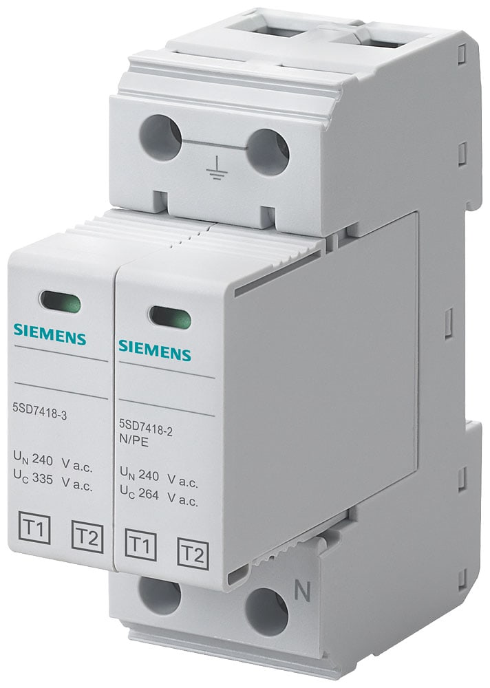 SIEMENS - SIE5SD74122 SCARIC. T1/T2 2P TN-S/TT 50KA 2UM