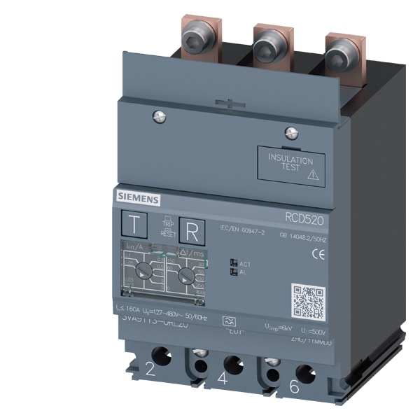 SIEMENS SIE3VA91130RL20 MODULO RCD520 X 3VA11 3P I=160A U=480V