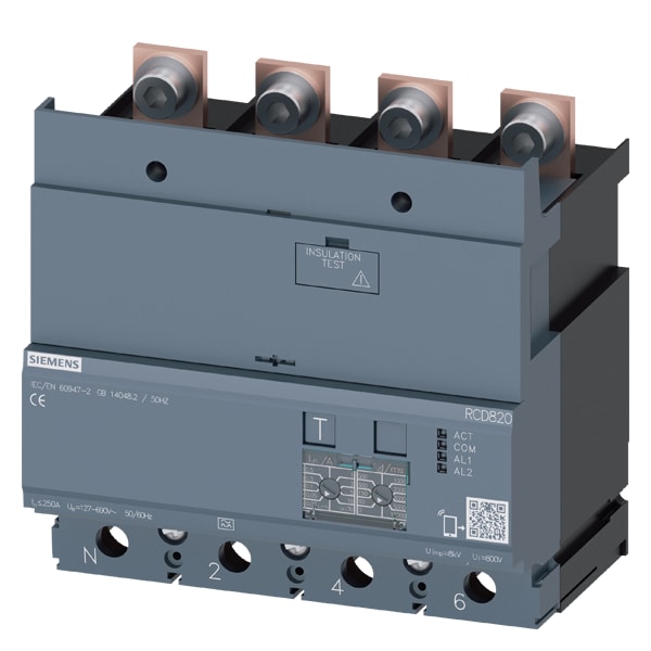 SIEMENS SIE3VA92240RL30 MOD. RCD820 X 3VA22 4P I=250A U=127-690V
