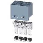SIEMENS - SIE3VA91140JF60 Morsetto di collegamento per conduttore tondo, 6 cavi, 4 pezzi, accessorio per: 3VA1 100/160