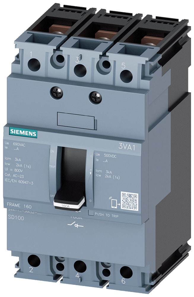SIEMENS - SIE3VA11631AA320AA0 SEZ. AUT. 3VA 63A 3P L/T