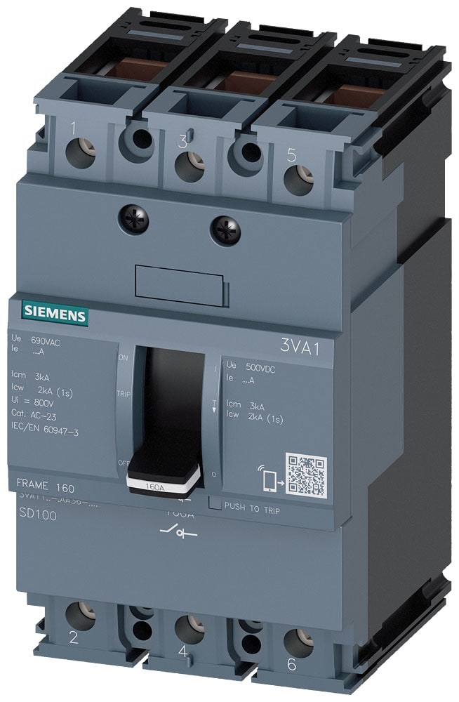 SIEMENS - SIE3VA11631AA360AA0 SEZ. AUT. 3VA 63A 3P B/T