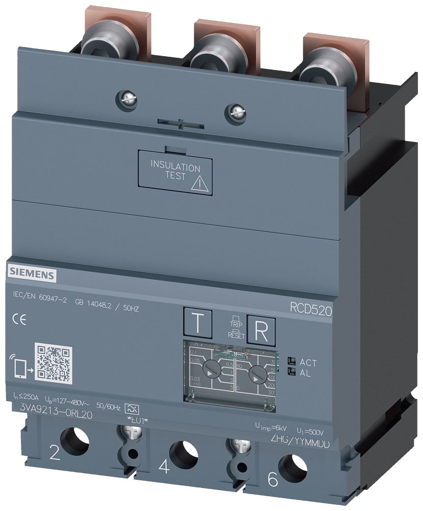 SIEMENS - SIE3VA92130RL20 MODULO RCD520 X 3VA12 3P I=250A U=480V