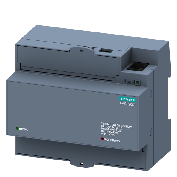 SIEMENS SIE7KM32000CA011AA0 PAC3200T GUIDA DIN NO DISPLAY
