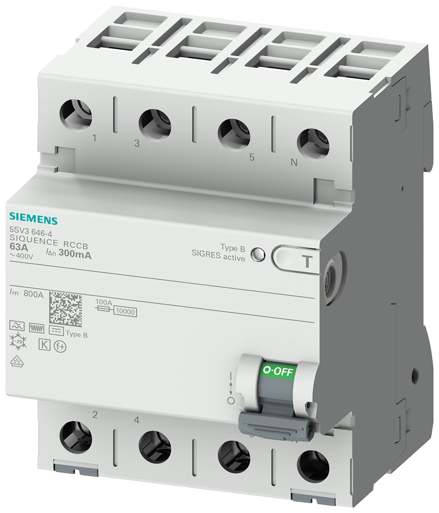 SIEMENS - SIE5SV36444KK14 DIFF 4P 40A 300MA TIPO B+ 4UM