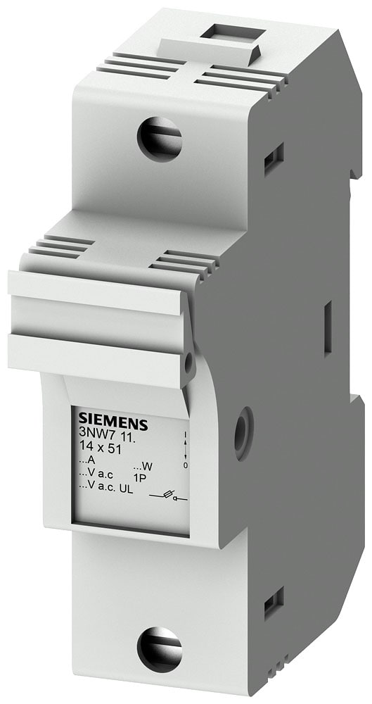 SIEMENS - SIE3NW7112 BASE SEZ.X FUS. CIL.14X51 50A 1P SEGN.