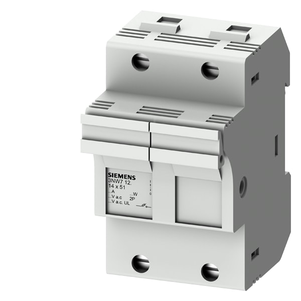 SIEMENS SIE3NW7122 BASE SEZ.X FUS. CIL.14X51 50A 2P SEGN.