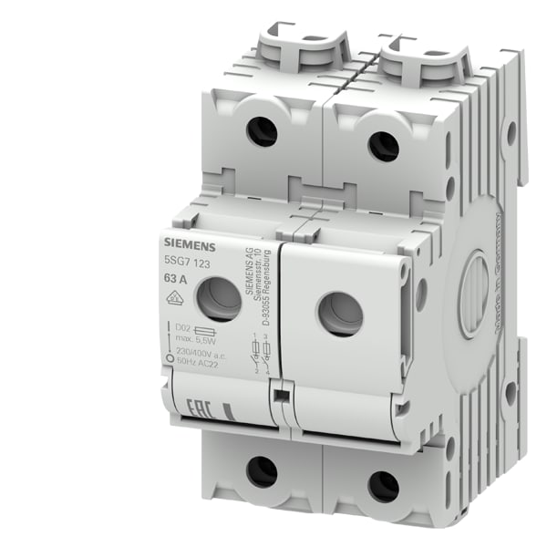SIEMENS SIE5SG7123 SEZIONATORE MINIZED D02 63A 2P P=70MM
