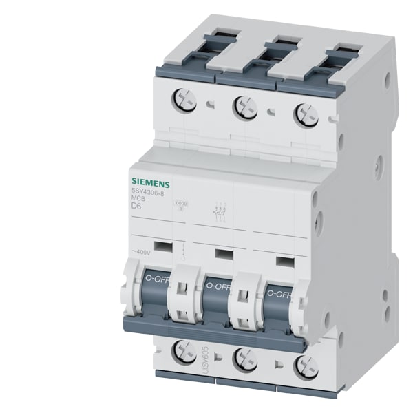 SIEMENS SIE5SY43068 INT MT 3P D6 ICN 10KA ICU 35KA