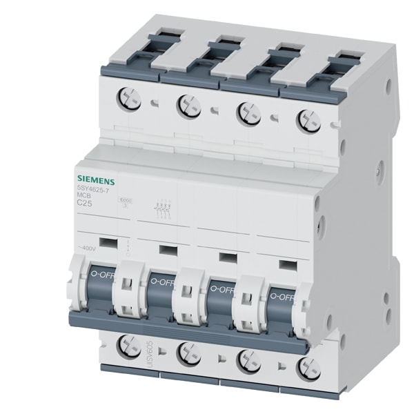 SIEMENS SIE5SY46257 INT MT 3P+N C25 ICN 10KA ICU 20KA