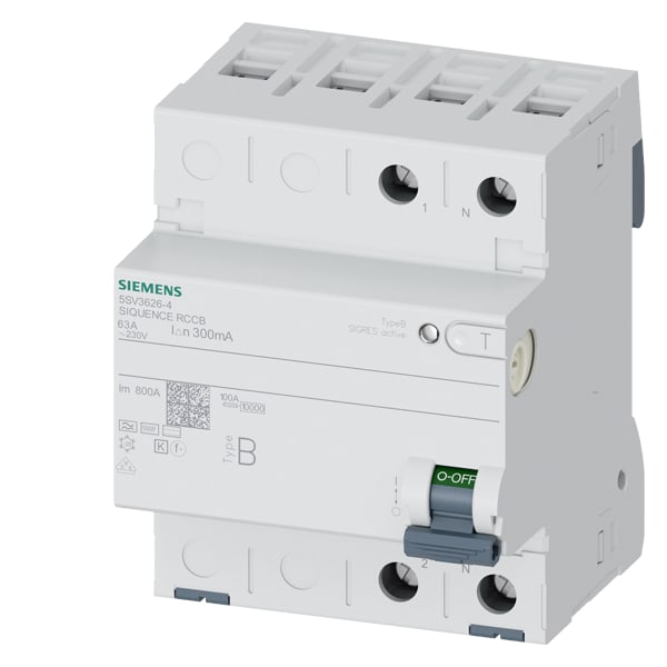 SIEMENS SIE5SV36264 DIFF 2P 63A 300MA TIPO B 4UM