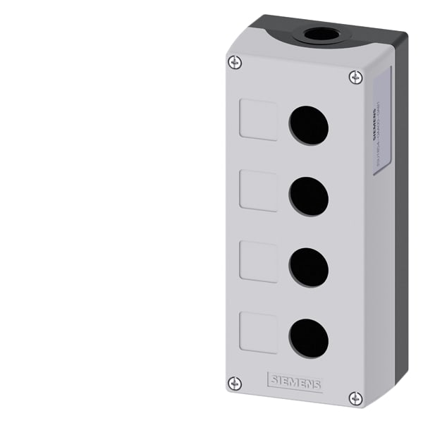 SIEMENS SIE3SU18540AA000AB1 PULSANTIERA VUOTA GRIGIA 4 FORI