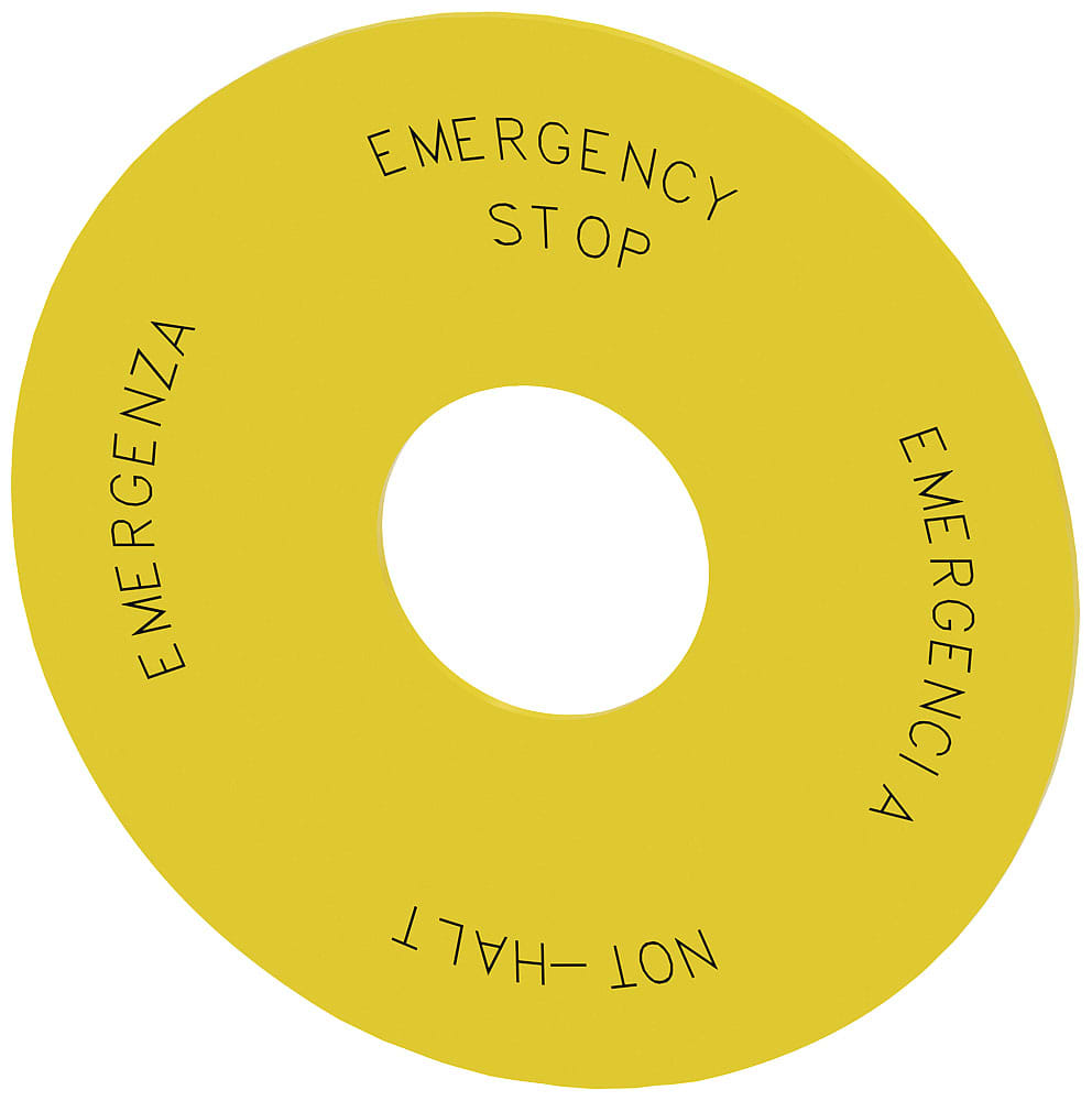 SIEMENS - SIE3SU19000BC310NB0 TARGH. GIALLA 4 LINGUE DIAM. EXT 75MM