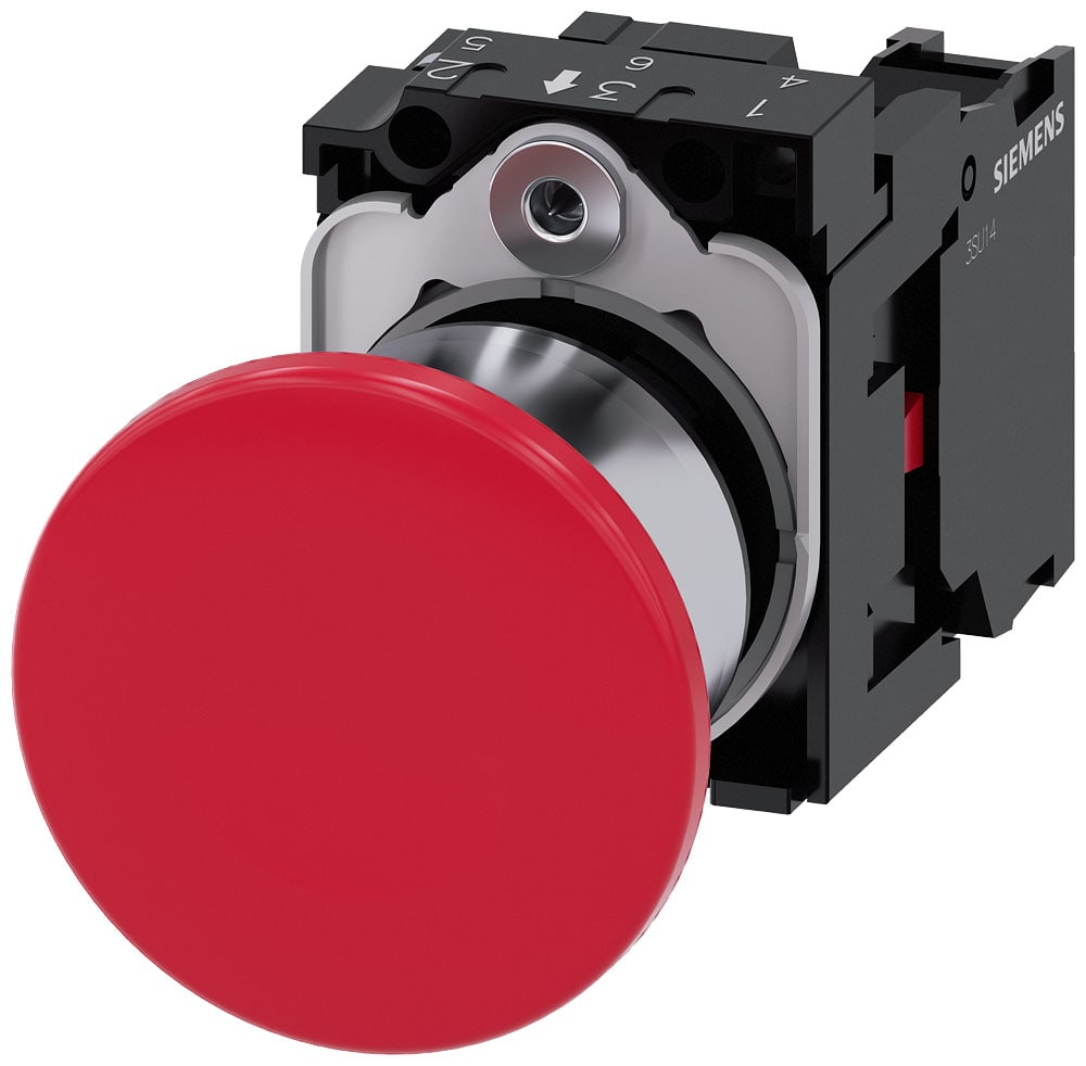 SIEMENS - SIE3SU11501BA201CA0 PULS.FUNGO ROSSO TRAZ 40MM 1NC